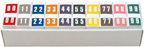 Ames Numeric Labels - L-A-00178RLP Series (Rolls) - 0-9 Set with tray