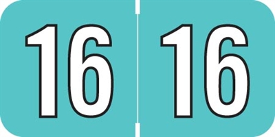 Amerifile Yearband Label (Rolls of 500) - 2016 - Blue - ARYM Series - Laminated