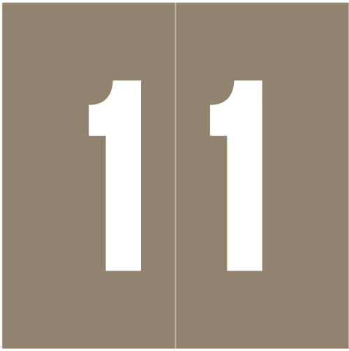 Ames Numeric Labels - L-A-00178RLP Series (Rolls) - 1 - Gray