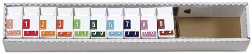Datafile Numeric Labels - AL8700 Series (Rolls) - 0-9 Set with tray