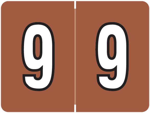 Datafile Numeric Labels - AL8700 Series (Rolls) - 9 - Brown