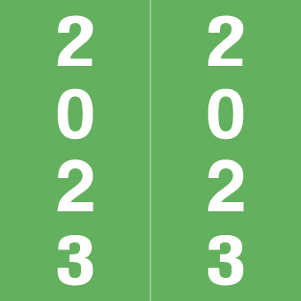 IFC Yearband Label (Rolls of 500) - 2023 - Green - AFYM Series - Laminated