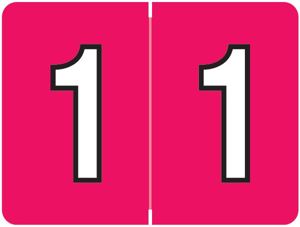 Datafile Numeric Labels - AL8700 Series (Rolls) - 1 - Red