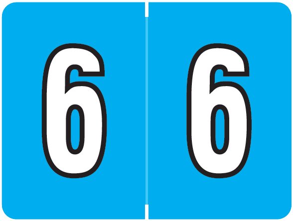 Datafile Numeric Labels - AL8700 Series (Rolls) - 6 - Lt Blue
