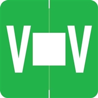Barkley Systems Alphabetic Labels - ADPK Series (Sheets) V- Dk. Green
