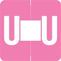 Barkley Systems Alphabetic Labels - ADPK Series (Sheets) U- Pink