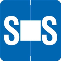 Barkley Systems Alphabetic Labels - ADPK Series (Sheets) S- Dk. Blue