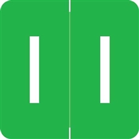 Barkley Systems Alphabetic Labels - ADPK Series (Sheets) I- Dk. Green