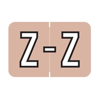 Barkley Systems Alphabetic Labels - ACPM Series (Rolls) Z - Taupe