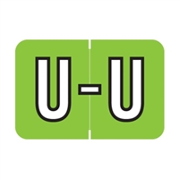 Barkley Systems Alphabetic Labels - ACPM Series (Rolls) U - Lime