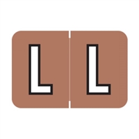 Barkley Systems Alphabetic Labels - ACPM Series (Rolls) L - Cocoa
