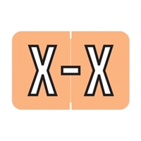 Barkley Systems Alphabetic Labels - ACPM Series (Rolls) X - Peach