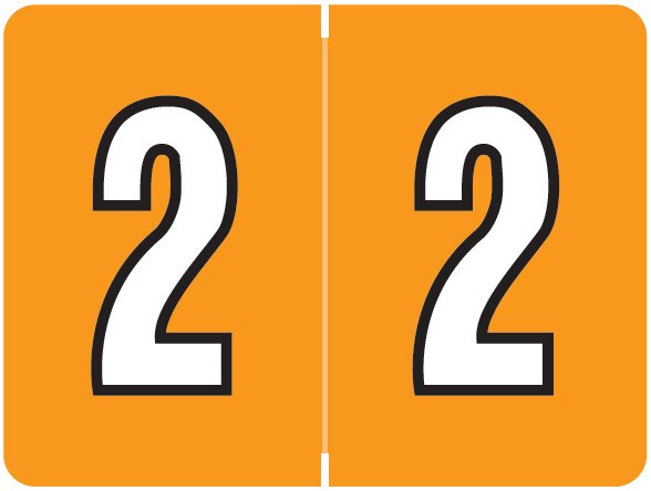Datafile Numeric Labels - AL8700 Series (Rolls) - 2 - Lt. Orange