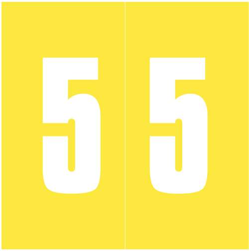 IFC Numeric Labels - CL3300 System #3 Series (Rolls) - 5 - Yellow