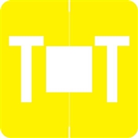 Barkley Systems Alphabetic Labels - ADPK Series (Sheets) T- Yellow