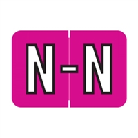 Barkley Systems Alphabetic Labels - ACPM Series (Rolls) N - Raspberry