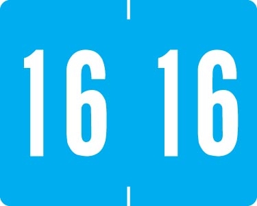 TAB Yearband Label (Rolls of 500) - 2016 - Light Blue - A1309 Series
