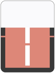 TAB Alphabetic Labels - 1307 Series (Rolls) I- Pink