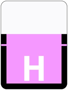 TAB Alphabetic Labels - 1307 Series (Rolls) H- Lilac