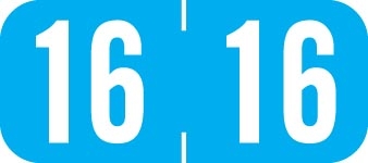 TAB Yearband Label (Rolls of 500) - 2016 - Light Blue - A1287 Series