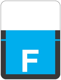 TAB Alphabetic Labels - 1307 Series (Rolls) F- Blue