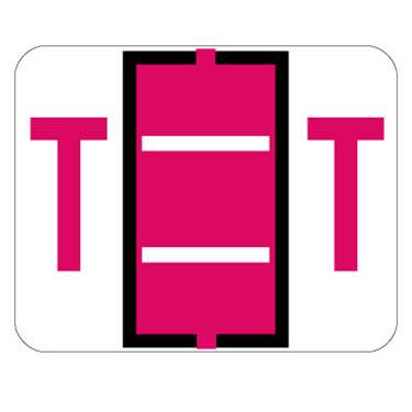 TAB Alphabetic Labels - 1286 Series (Sheet) T- Red