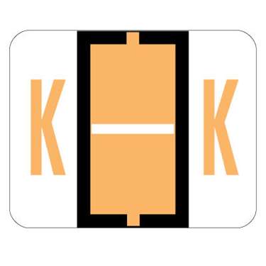 TAB Alphabetic Labels - 1286 Series (Sheet) K- Lt. Orange