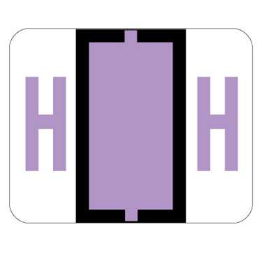 TAB Alphabetic Label (Sheet of 50) - H - Lilac - A1286 Series
