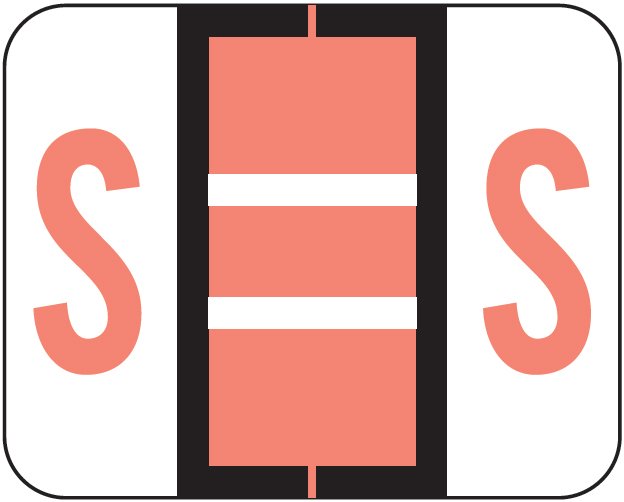 TAB Alphabetic Labels - 1283 Series (Rolls) S- Pink