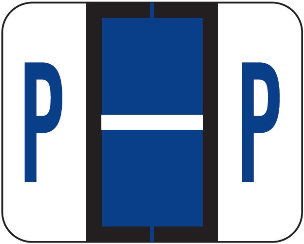 TAB Alphabetic Labels - 1283 Series (Rolls) P- Purple