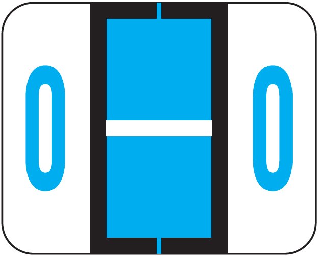 TAB Alphabetic Labels - 1283 Series (Rolls) O- Blue