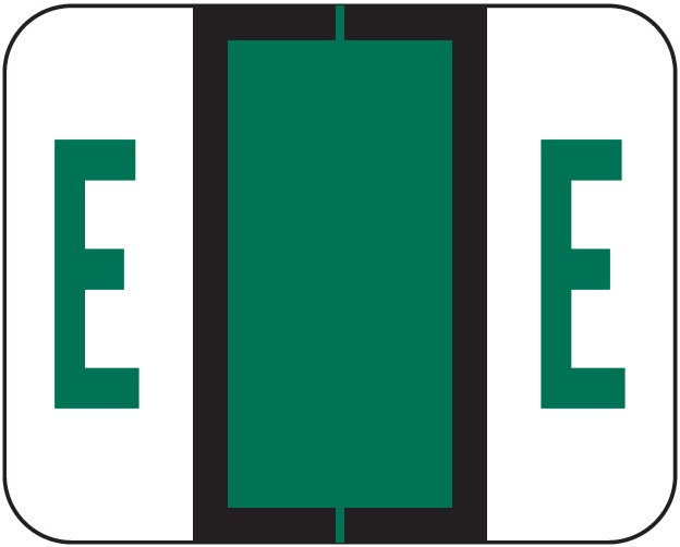 TAB Alphabetic Labels - 1283 Series (Rolls) E- Dk. Green