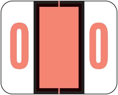 TAB Numeric Labels - 1282 Series (Rolls) - 0 - Pink