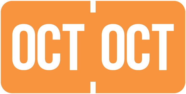 TAB Month Designation Labels (Rolls)- October/Orange