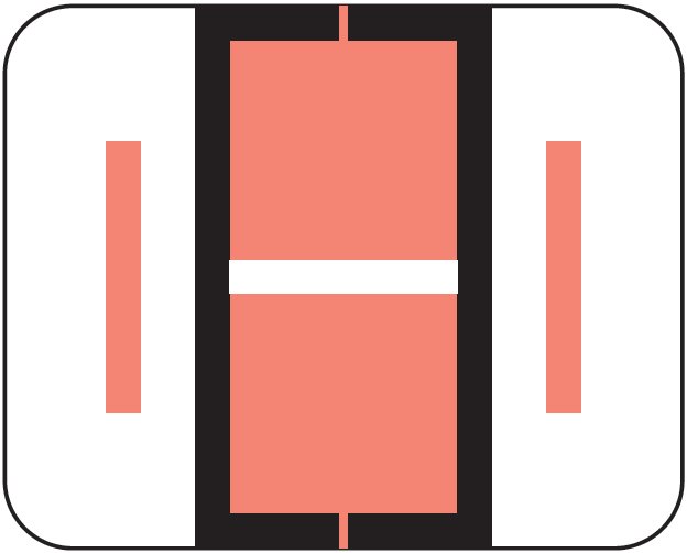 TAB Alphabetic Label (Sheet of 50) - I - Pink - A1286 Series
