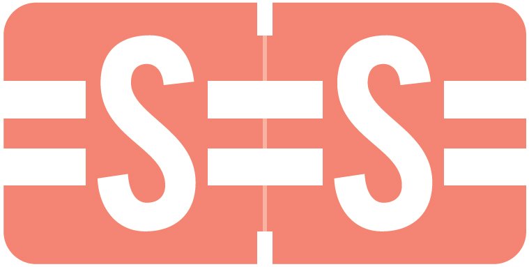 TAB Alphabetic Labels - 1278 Series (Rolls) S- Pink