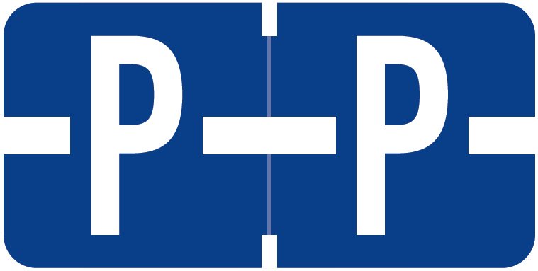 TAB Alphabetic Labels - 1278 Series (Rolls) P- Purple