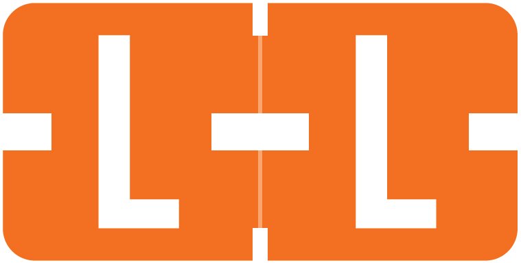 TAB Alphabetic Labels - 1278 Series (Rolls) L- Dk. Orange