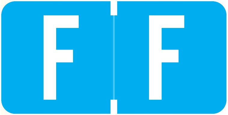 TAB Alphabetic Labels - 1278 Series (Rolls) F- Blue