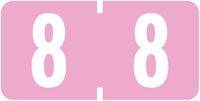 TAB Numeric Labels - 1277 Series (Rolls) - 8 - Lilac