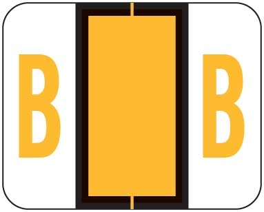 TAB Alphabetic Labels - 1283 Series (Rolls) B- Lt. Orange