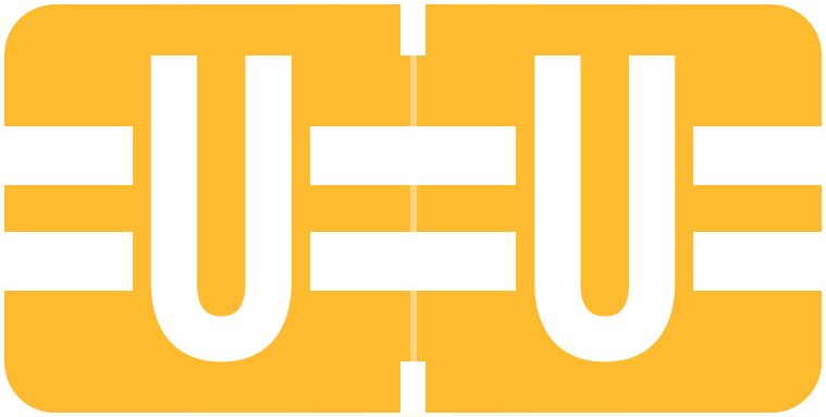 TAB Alphabetic Labels - 1278 Series (Rolls) U- Lt. Orange