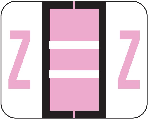 TAB Alphabetic Labels - 1283 Series (Rolls) Z- Lilac