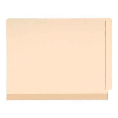 End Tab File Folder w/ Bonded Fasteners in Positions 1 & 3 - Manila - Letter Size - 14 pt - Reinforced Tab - 50/Box