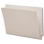End Tab File Folder - Gray - Letter Size - 14 pt - Reinforced Tab - Full End Tab - Box of 50