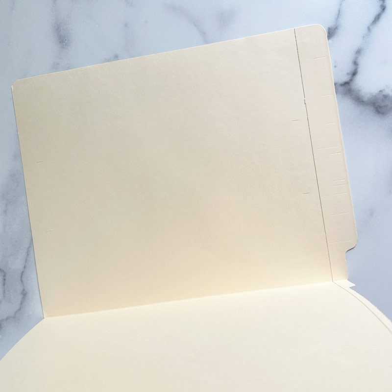 Smead Compatible End Tab Folder - 11 Pt. Manila - Letter Size - Reinforced Full End Tab - Open - FiligSupplies.com