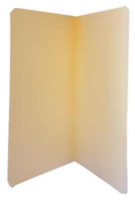 Top Tab File Folder with Fastener in Position 3 (Top Left Side) - 11 Pt. Manila - Letter Size with Reinforced Straight Cut Tab - Box/100