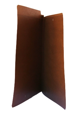 End Tab File Folder w/ Fasteners - Position 1 & 3 - Brown - Letter - 11 pt - 50/Box