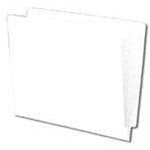 End Tab File Folder w/ Fasteners - Position 1 & 3 - White - Letter - 11 pt - Reinforced Full End Tab - 50/Box