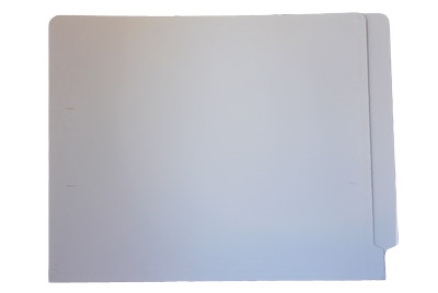 End-Tab Folder - Smead Compatible - 11Pt. End Tab Letter Full Cut - White- Reinforced Tab - 100/BX